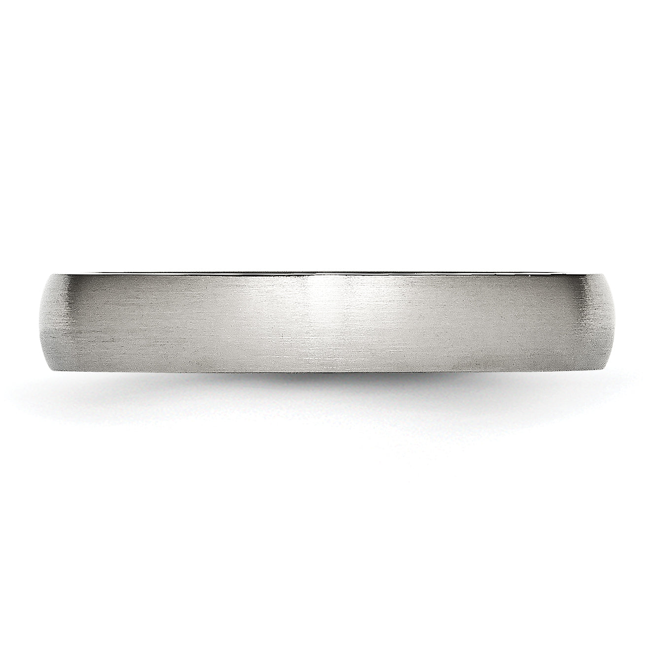 Chisel Stainless Steel Brushed 4mm Half Round Band