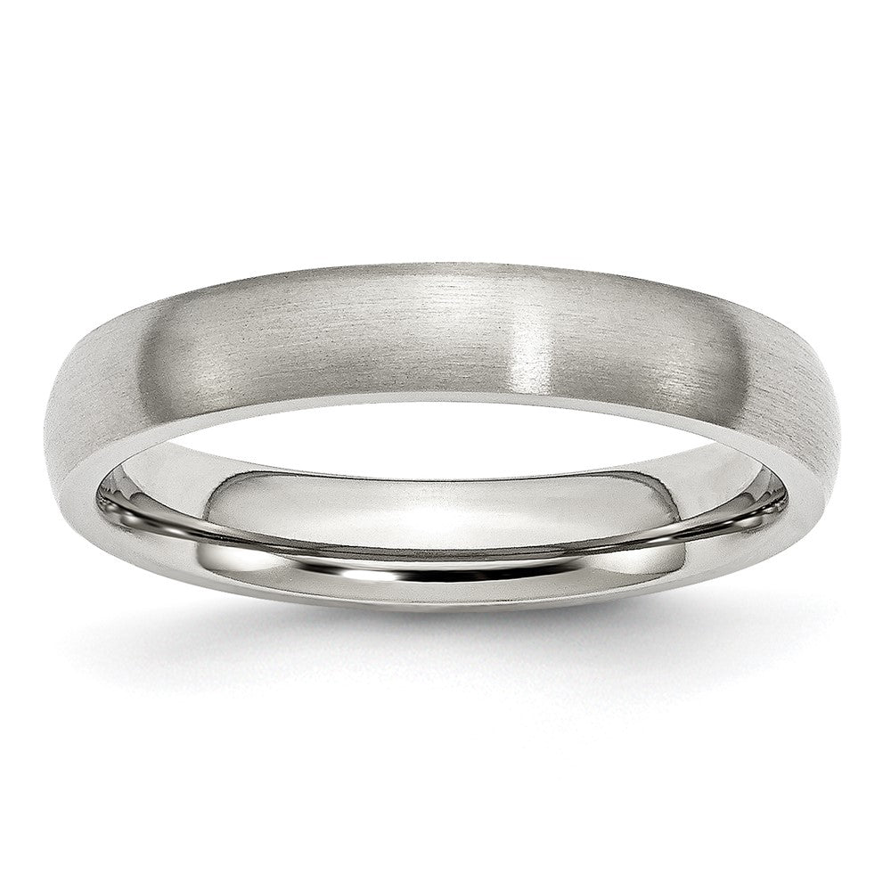 Chisel Stainless Steel Brushed 4mm Half Round Band