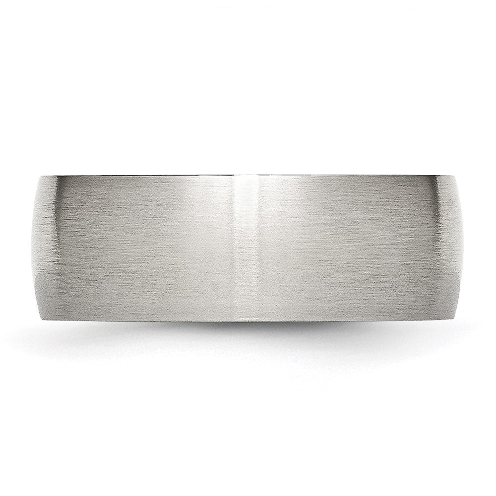 Chisel Stainless Steel Brushed 8mm Half Round Band