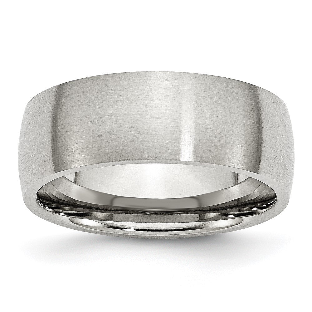Chisel Stainless Steel Brushed 8mm Half Round Band