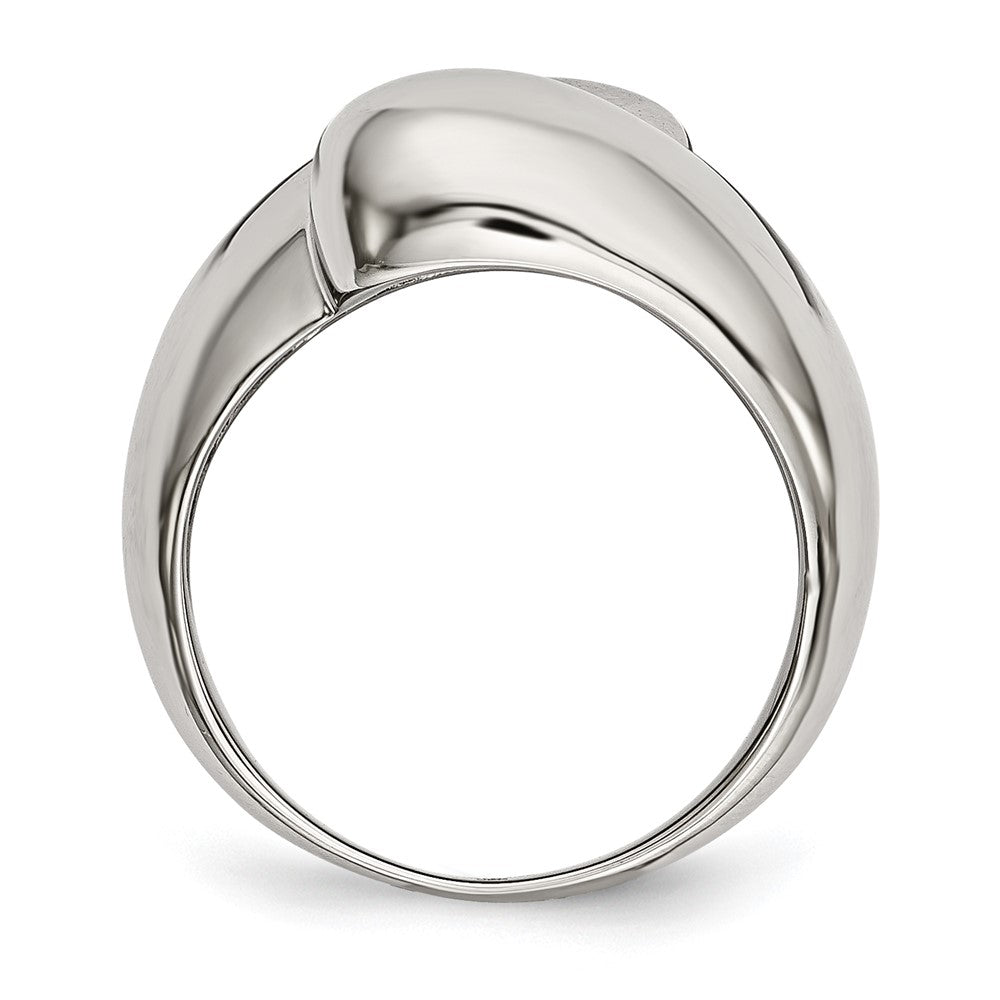 Stainless Steel Polished Size 8 Ring