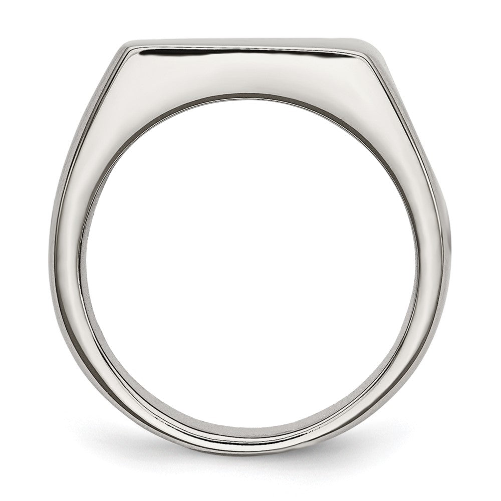 Chisel Stainless Steel Polished Signet Ring