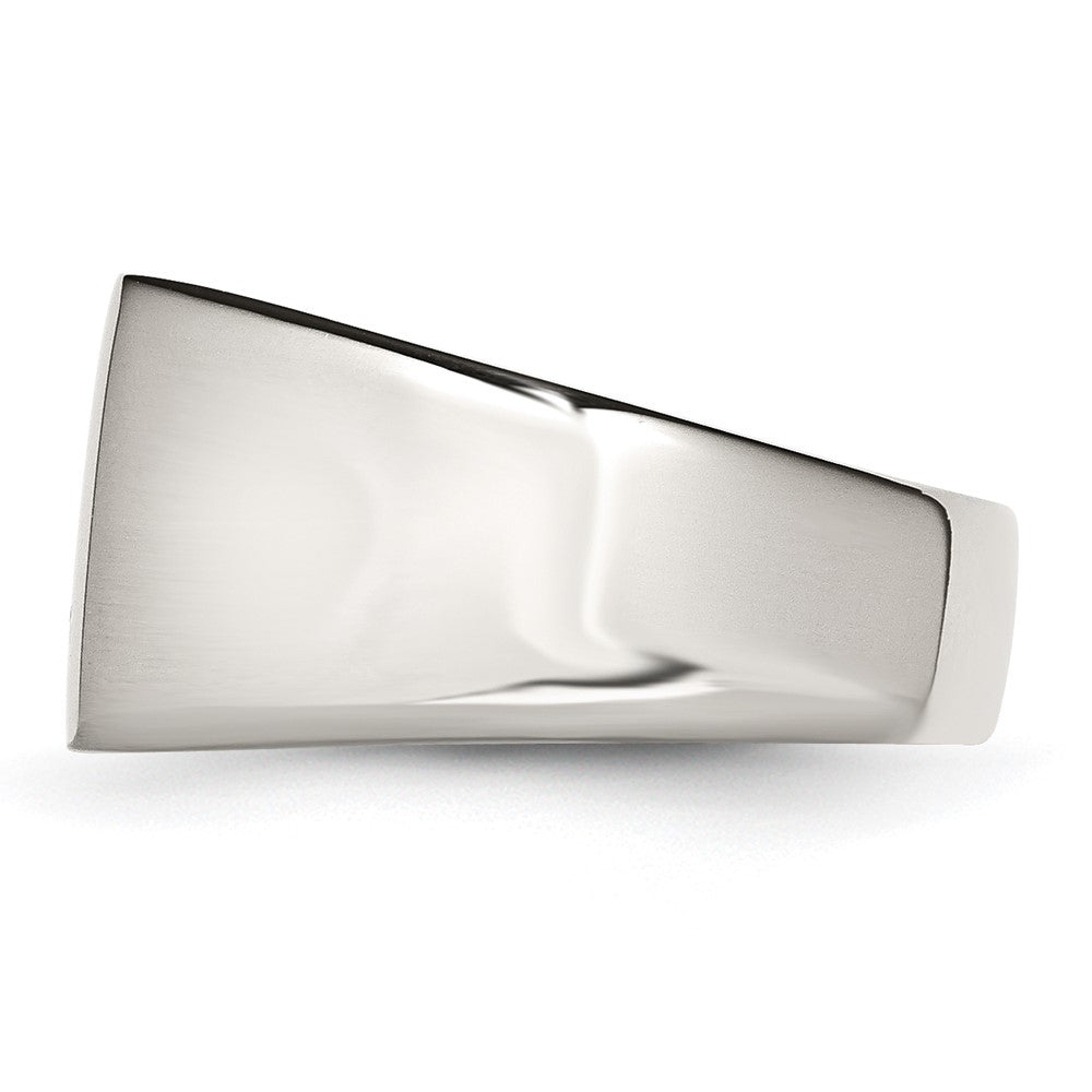 Chisel Stainless Steel Polished Signet Ring