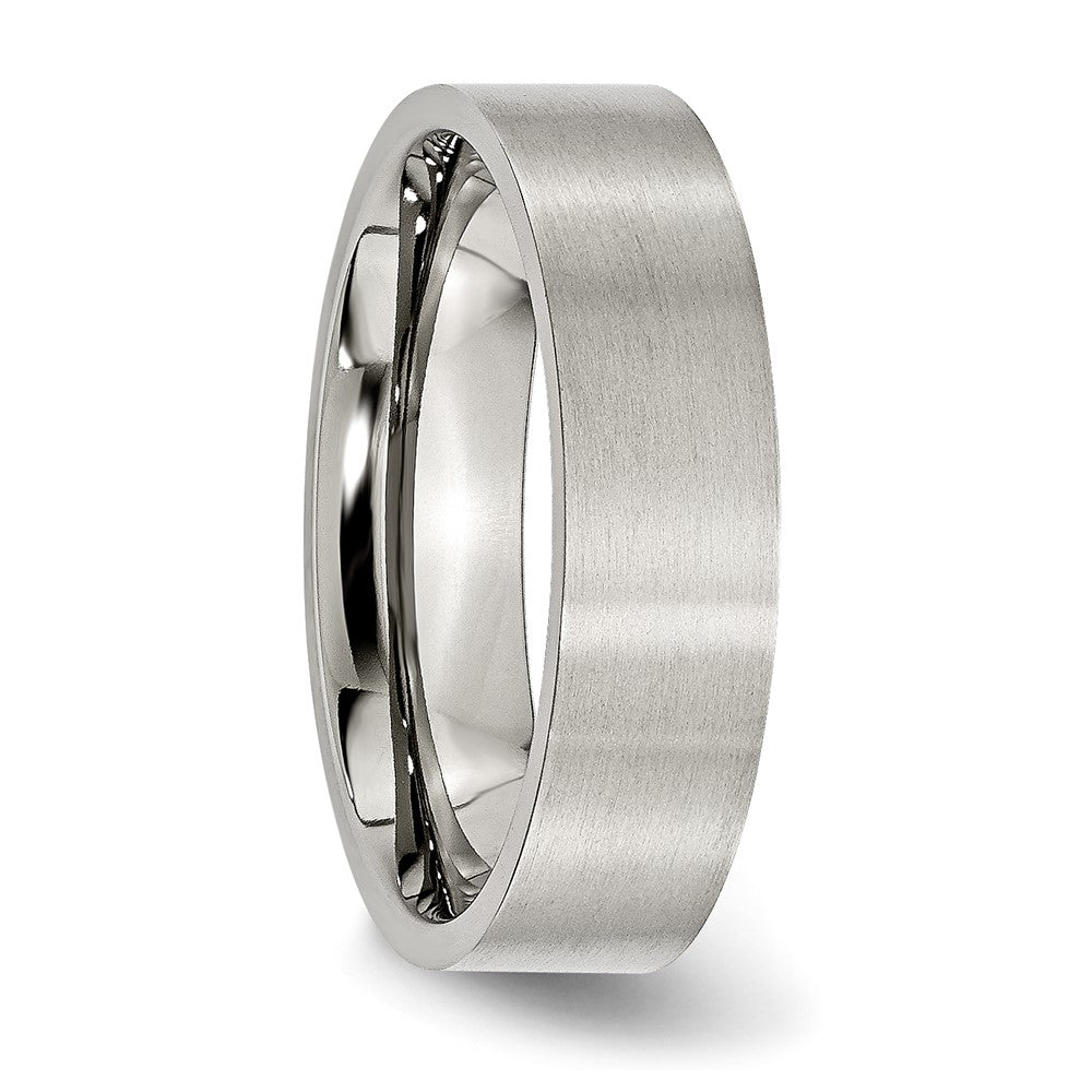Chisel Stainless Steel Brushed 6mm Flat Band