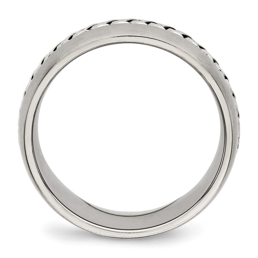Chisel Stainless Steel Brushed and Polished Braided 8mm Band