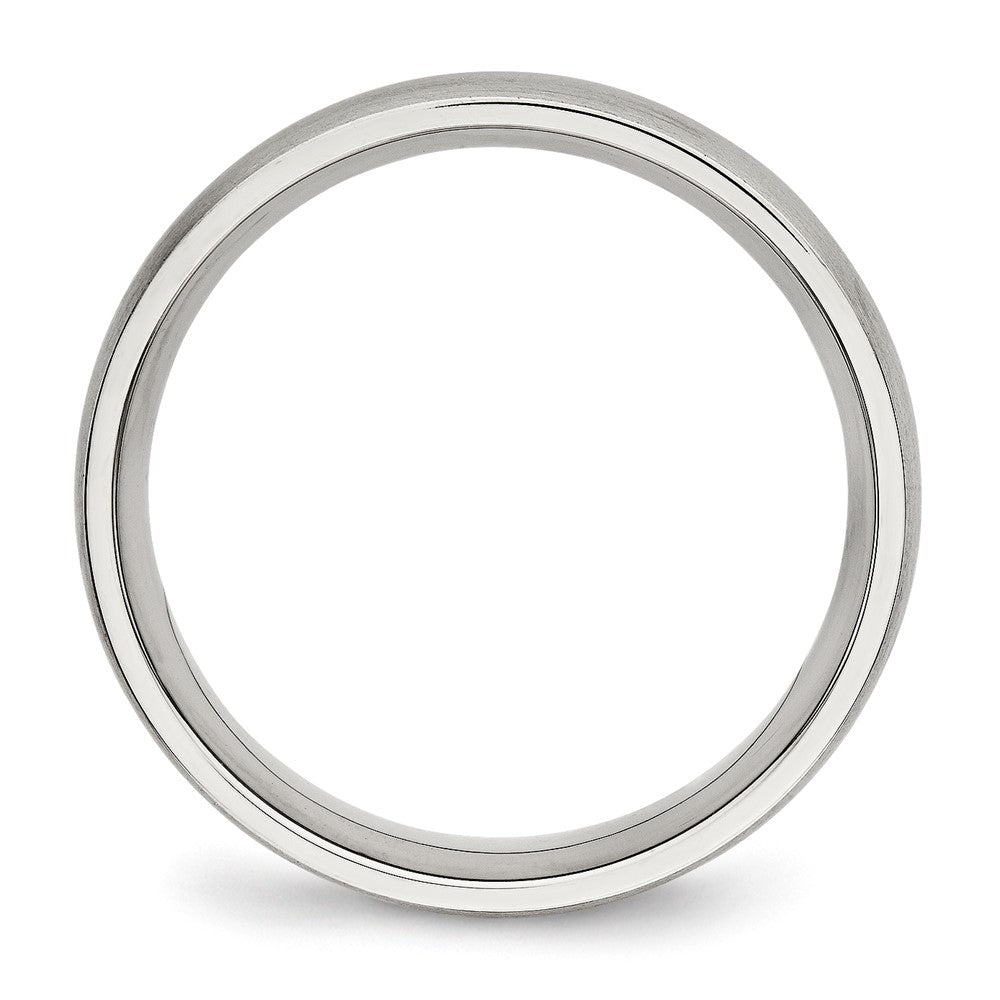 Chisel Stainless Steel Brushed with CZ Half Round 5.5mm Band