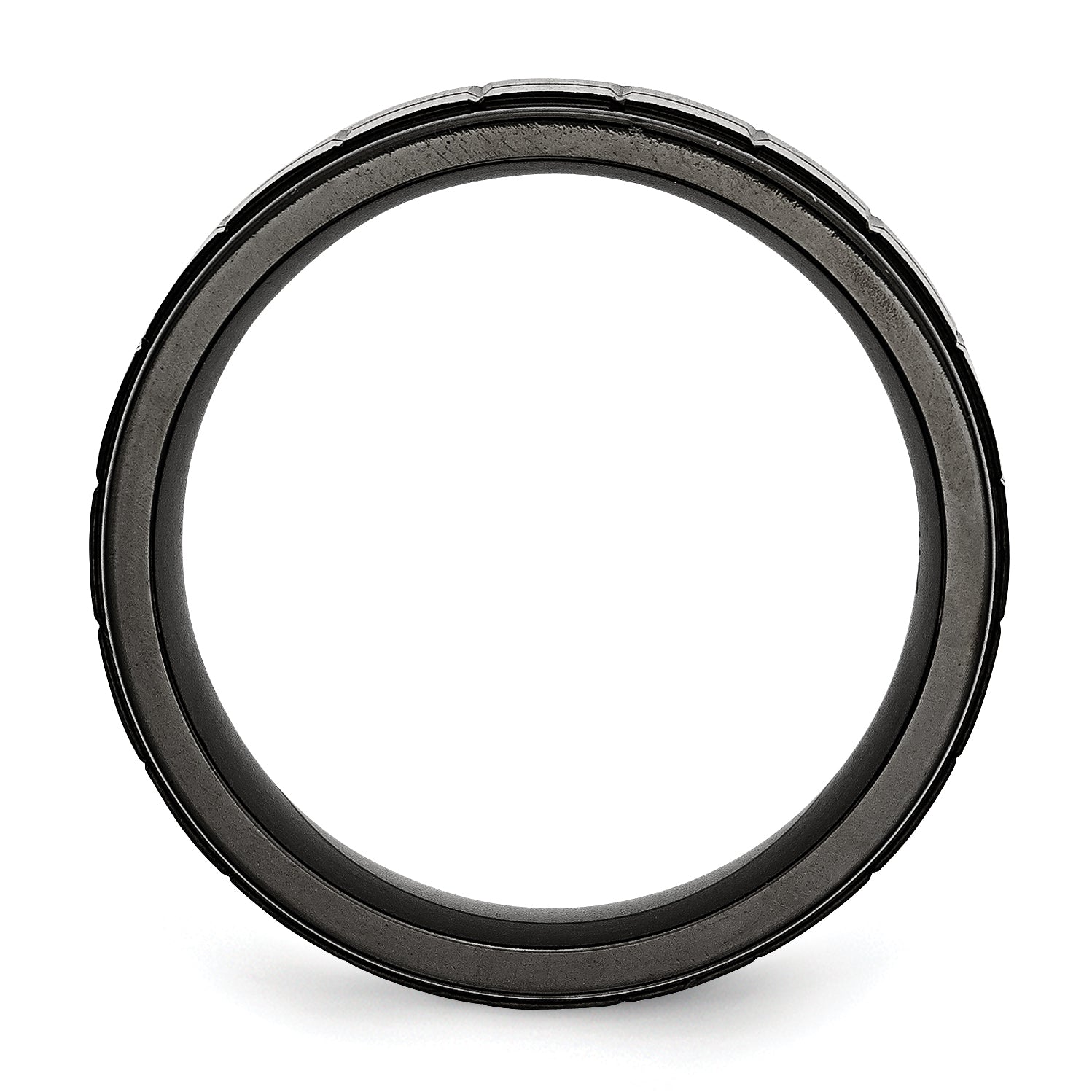 Stainless Steel Brushed Black IP-plated 9mm Band