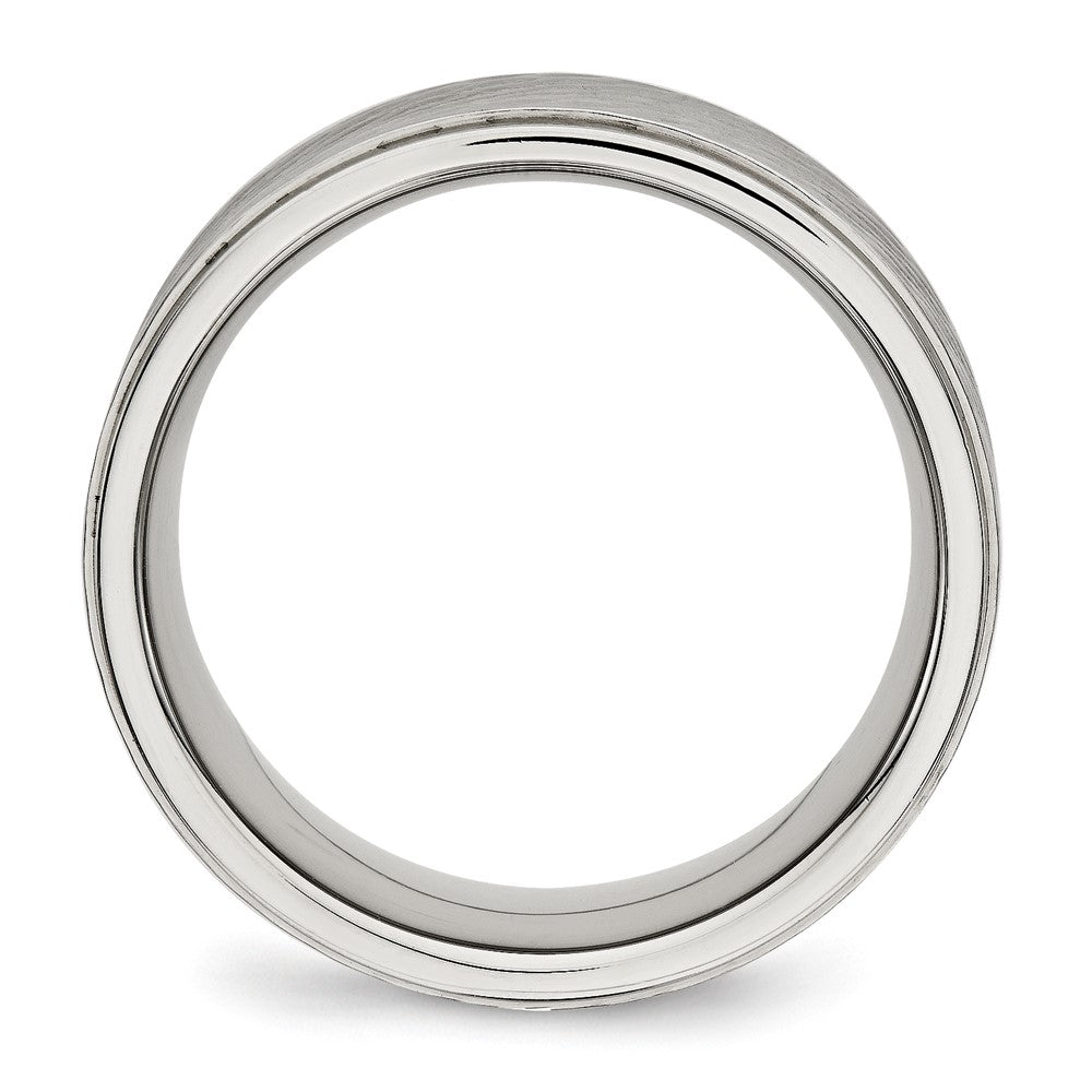 Stainless Steel Polished Brushed Center D/C 9mm Ridged Edge Band