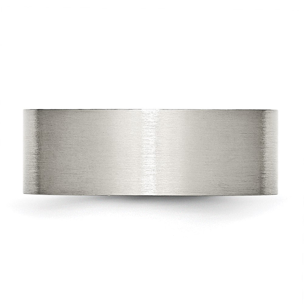 Chisel Stainless Steel Brushed 8mm Flat Band