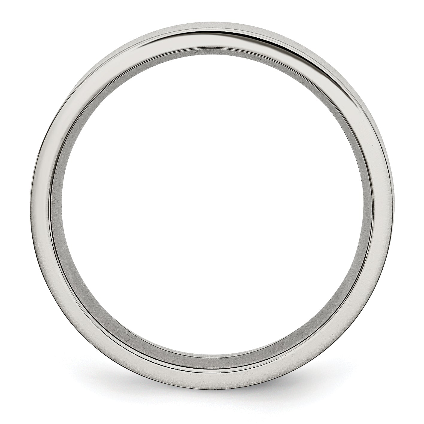 Chisel Stainless Steel Polished 6mm Flat Band