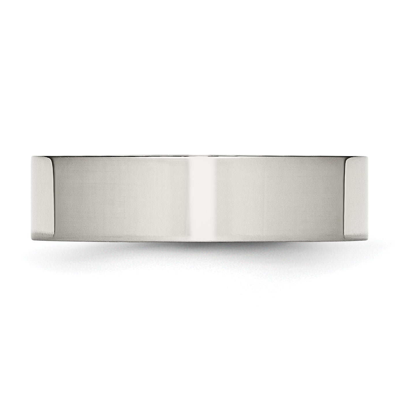 Chisel Stainless Steel Polished 6mm Flat Band