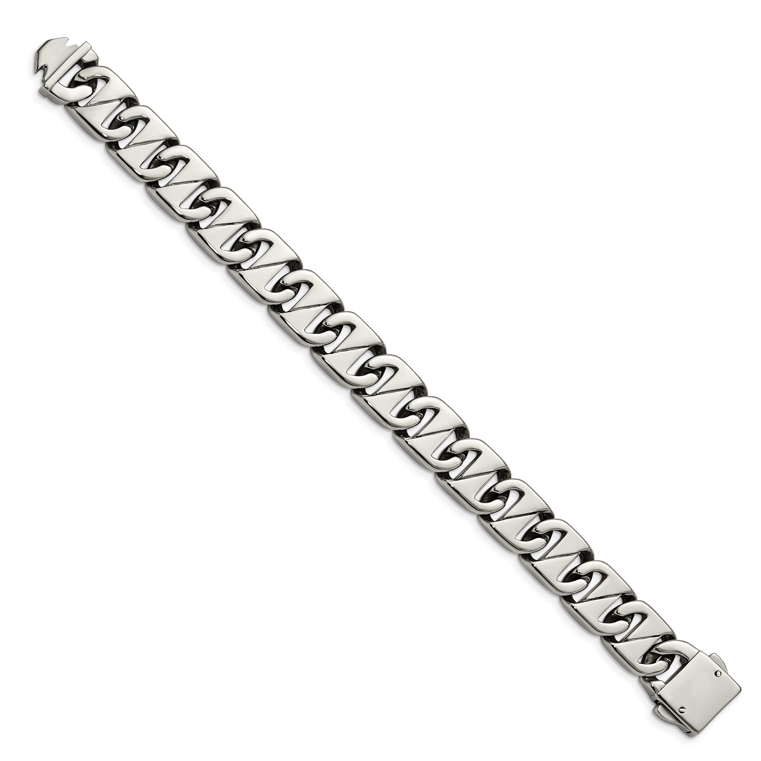 Chisel Stainless Steel Polished 8.5 Inch Fancy Link Bracelet