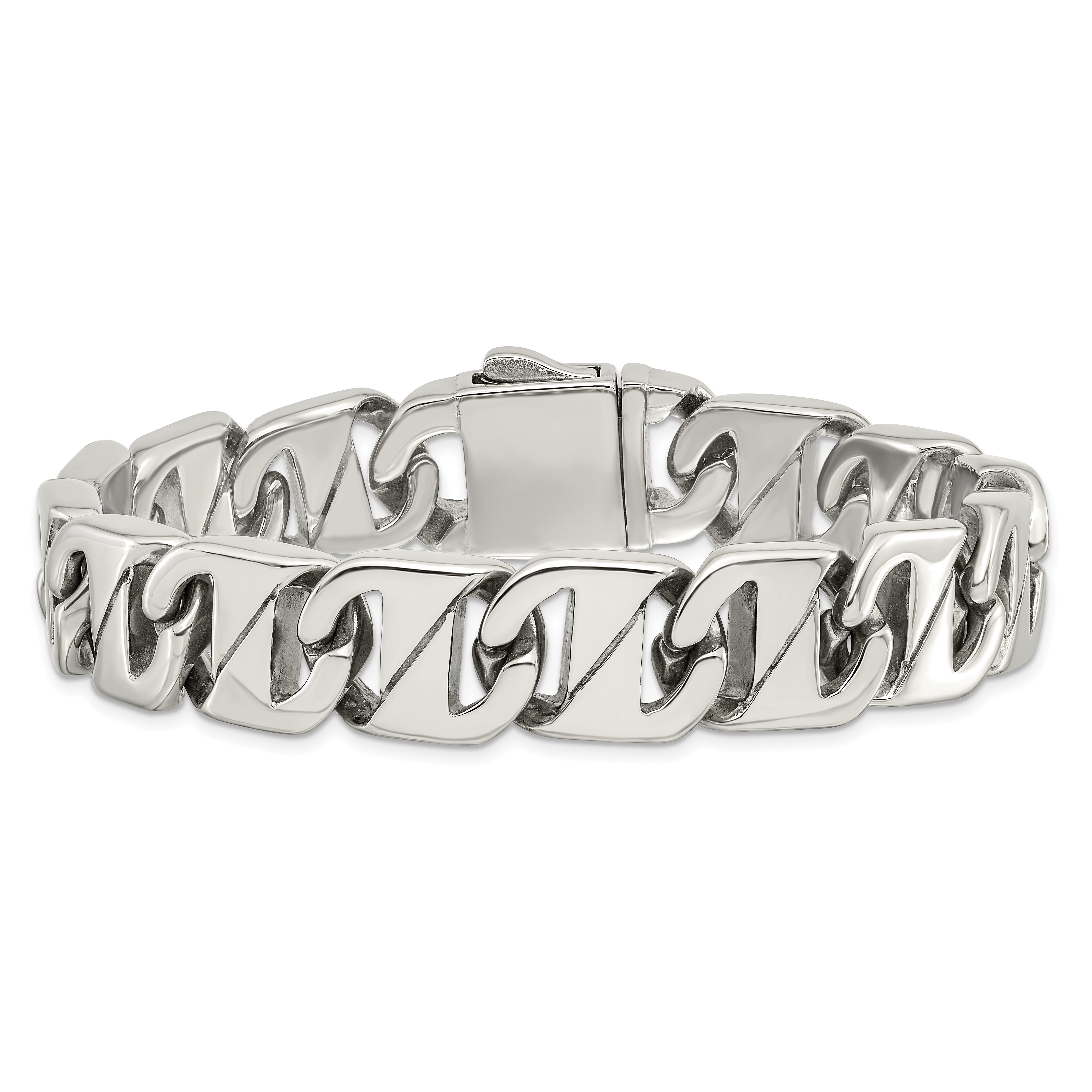 Chisel Stainless Steel Polished 8.5 Inch Fancy Link Bracelet
