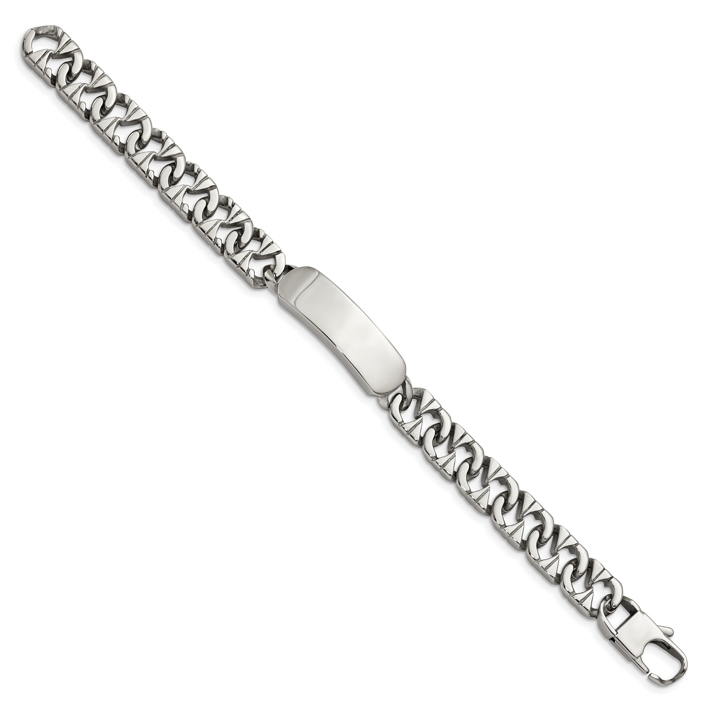 Chisel Stainless Steel Polished 8.5 Inch Id Bracelet