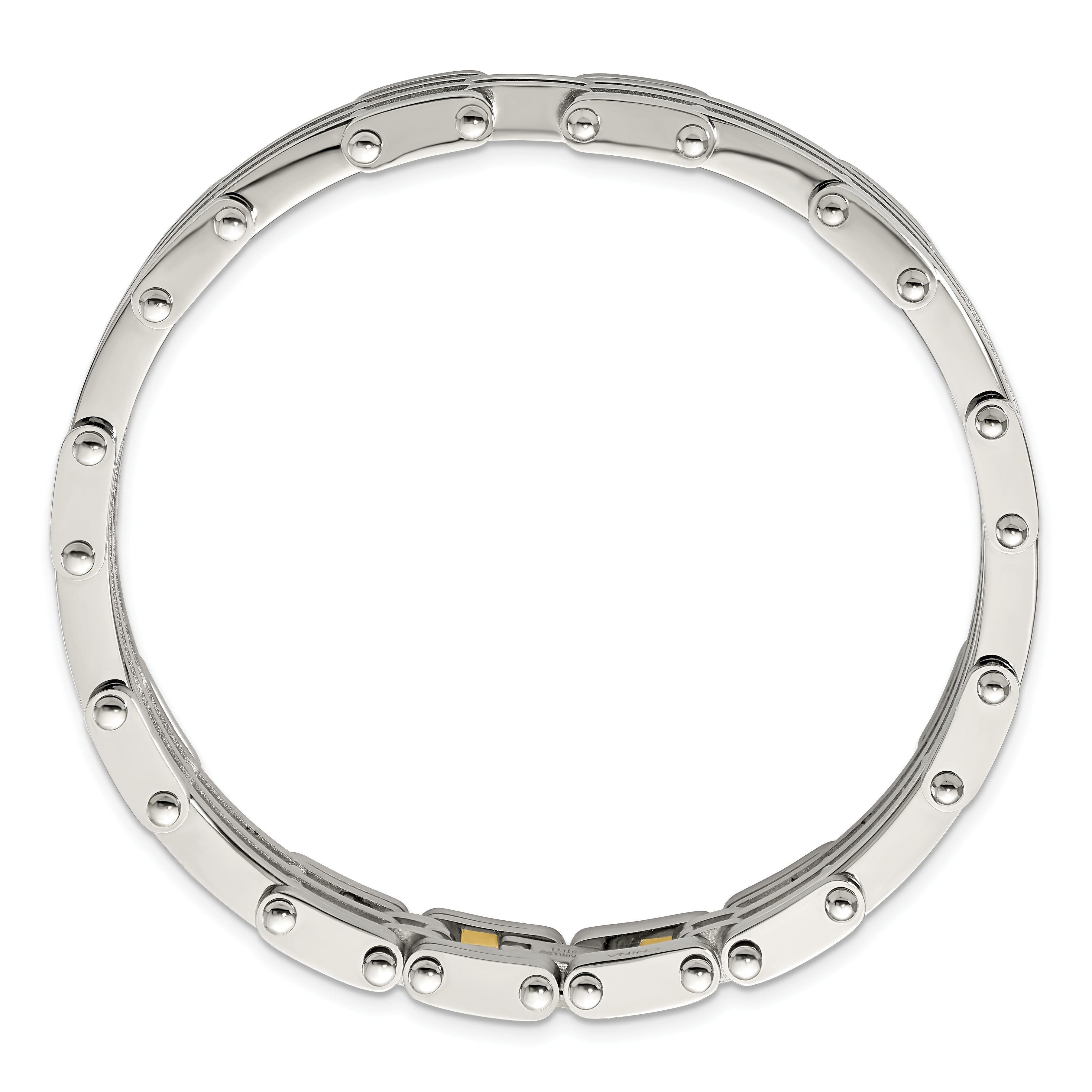 Chisel Stainless Steel Polished 7.75 inch Link Bracelet