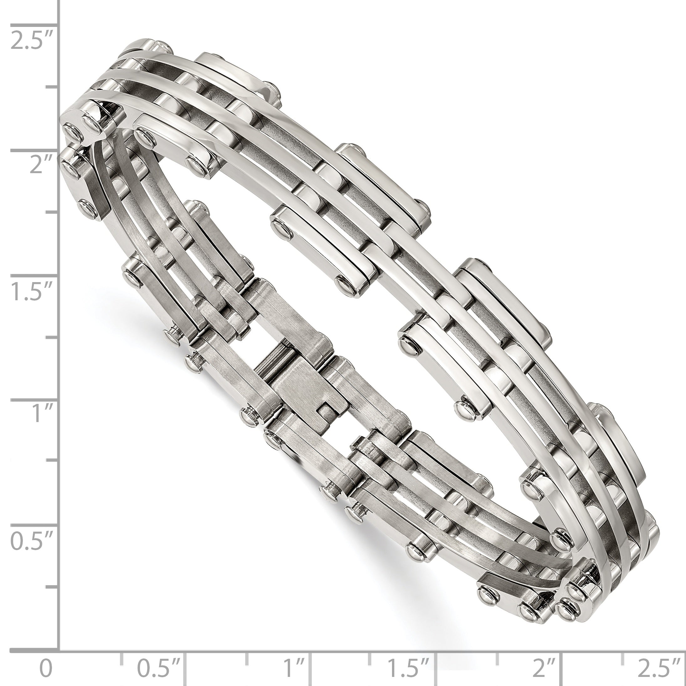Chisel Stainless Steel Polished 7.75 inch Link Bracelet