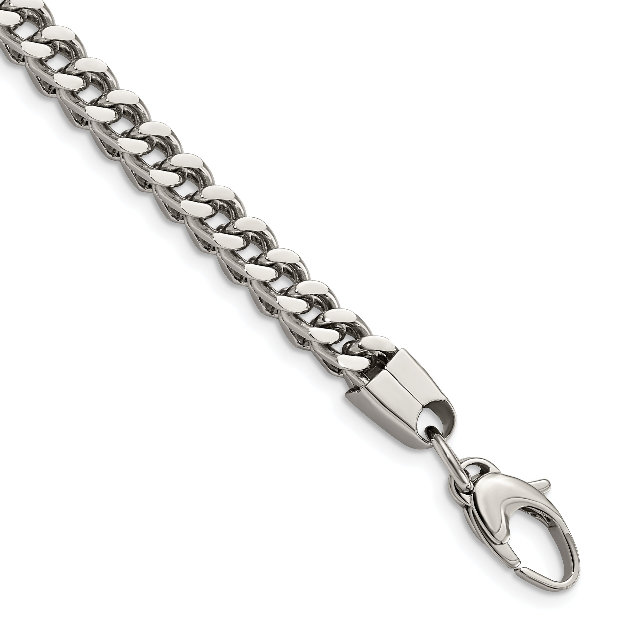 Chisel Stainless Steel Polished 9 Inch Franco Link Bracelet