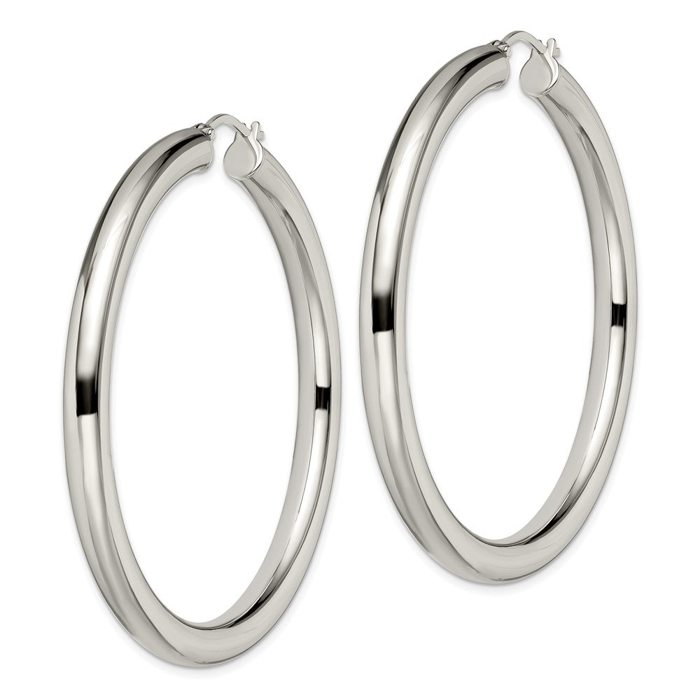 Chisel Stainless Steel Polished Hoop Earrings