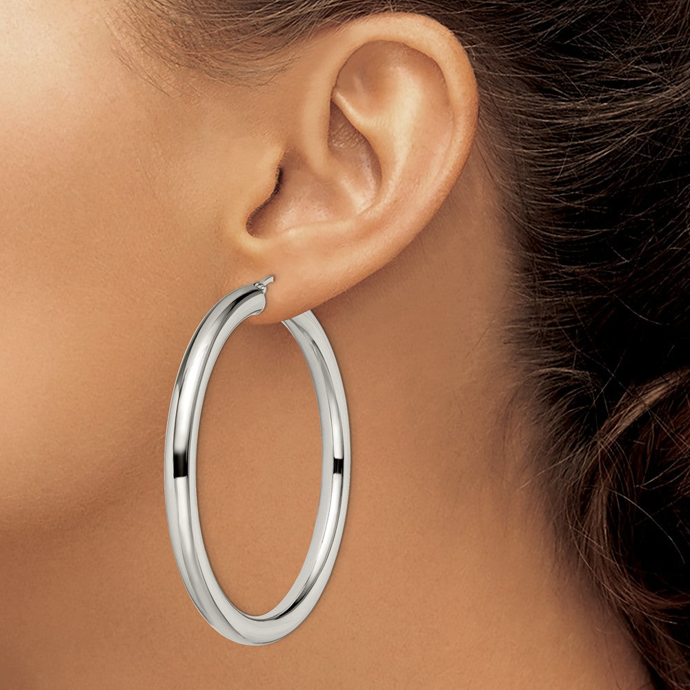 Chisel Stainless Steel Polished Hoop Earrings