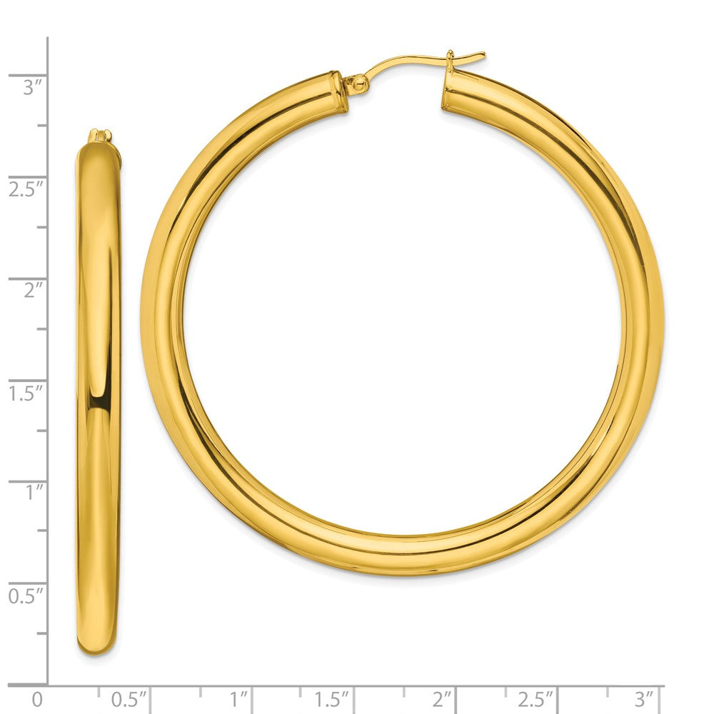 Chisel Stainless Steel Polished Yellow IP-plated Hoop Earrings