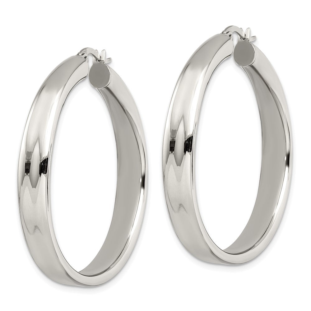 Chisel Stainless Steel Polished 6.75mm Hoop Earrings