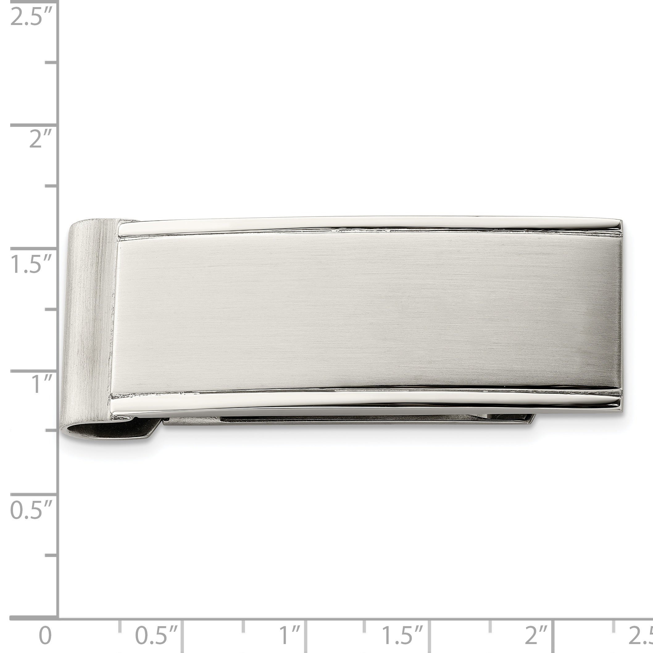 Chisel Stainless Steel Brushed And Polished Money Clip