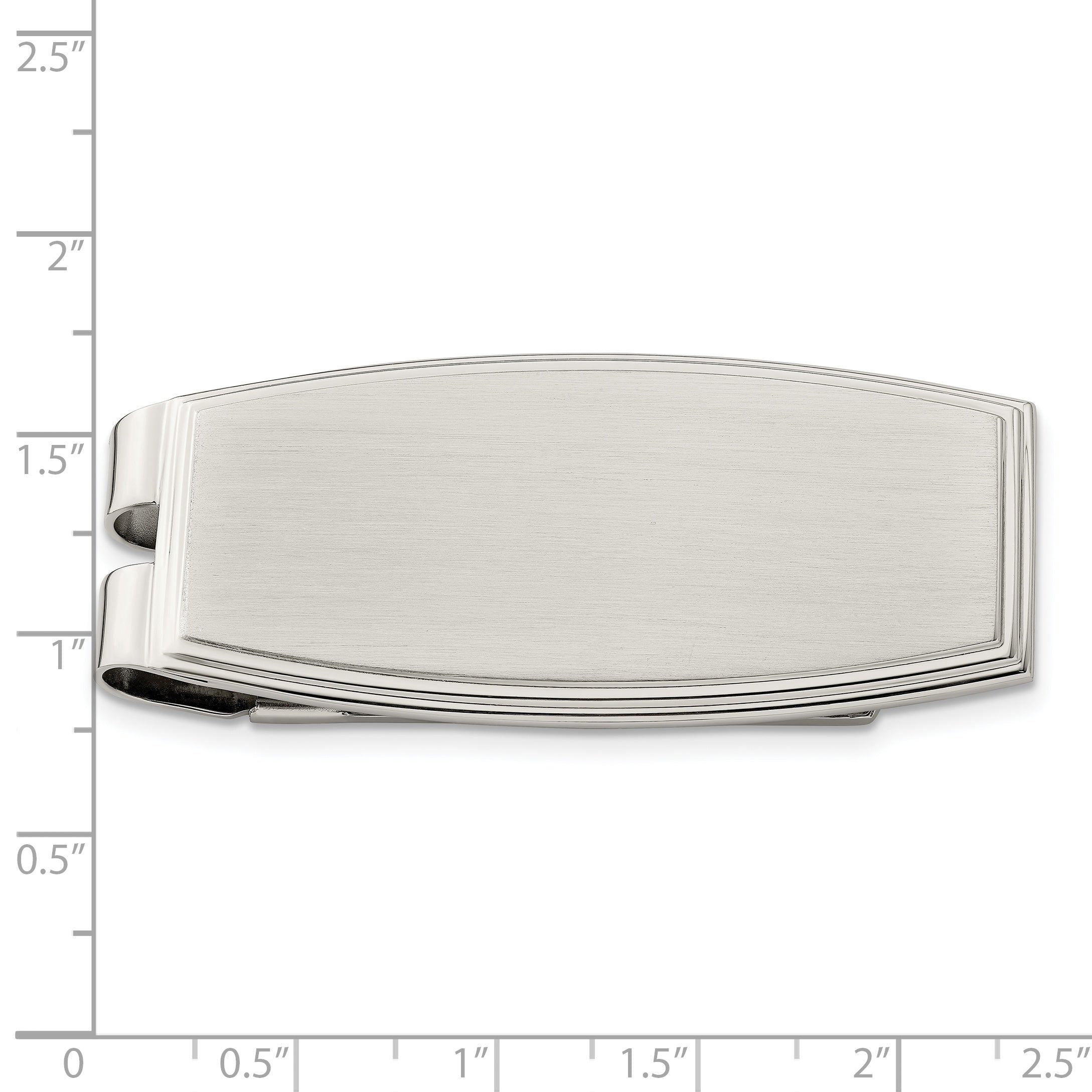 Chisel Stainless Steel Brushed And Polished Money Clip