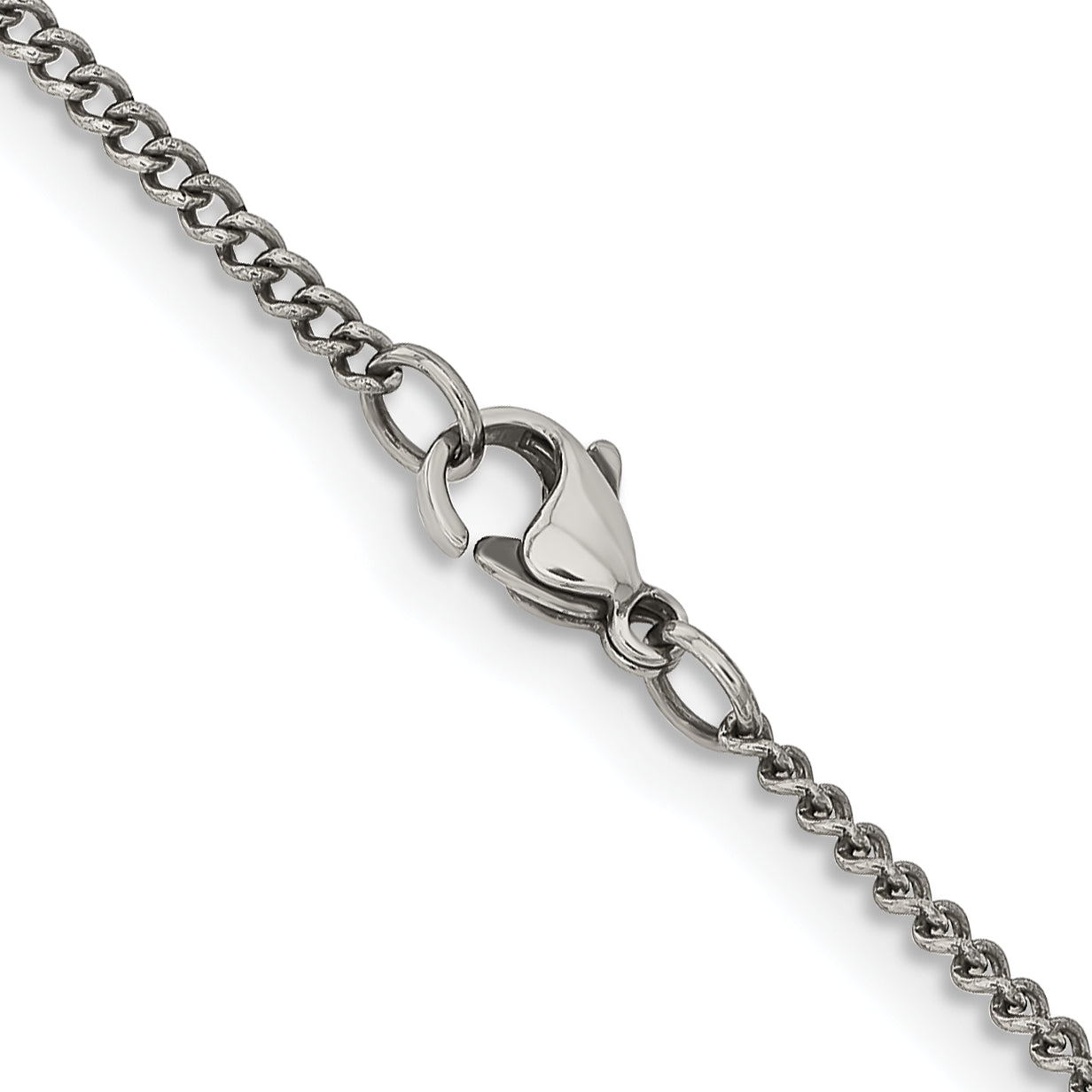 Chisel Stainless Steel Antiqued 2Mm 22 Inch Round Curb Chain