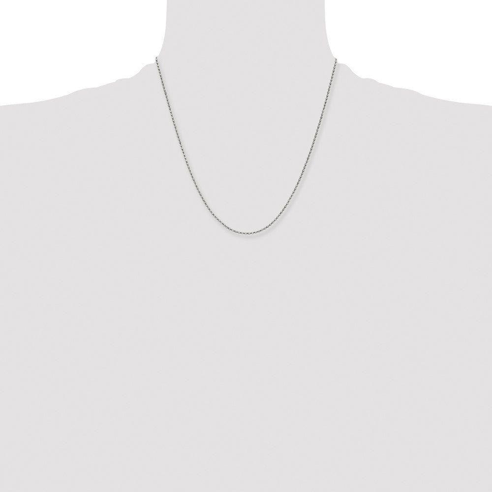 Chisel Stainless Steel Antiqued 2mm 20 inch Beaded Ball Chain