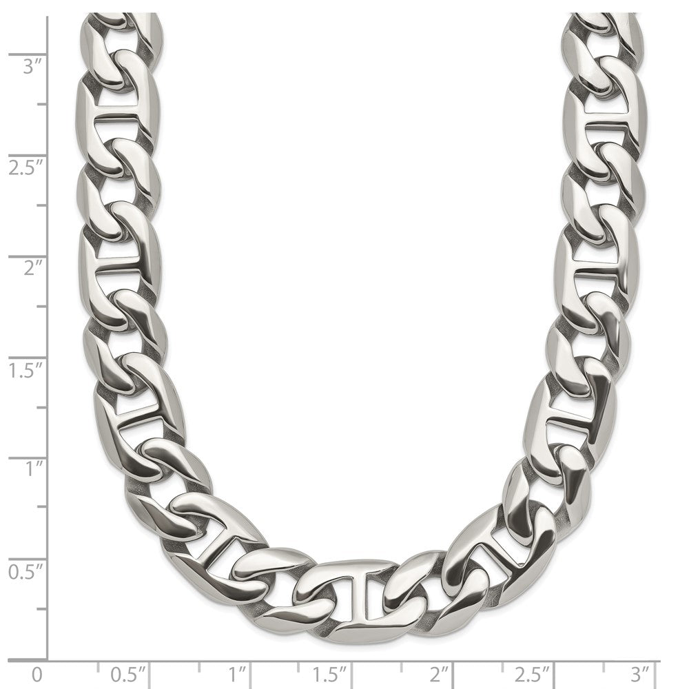 Chisel Stainless Steel Polished 24 inch Link Necklace