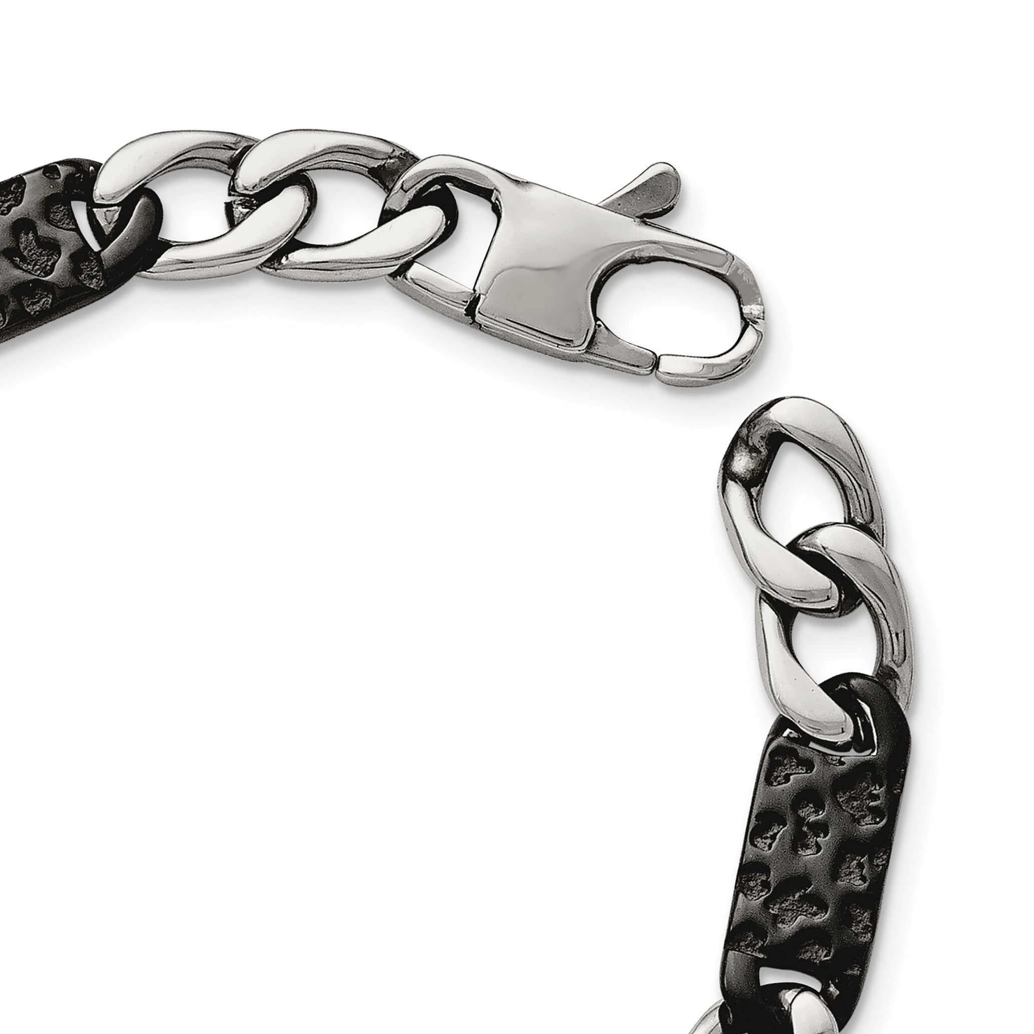 Chisel Stainless Steel Polished Black IP-plated Link 24 inch Necklace