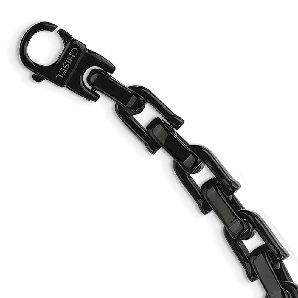 Chisel Stainless Steel Polished Black IP-plated 20 inch Link Necklace