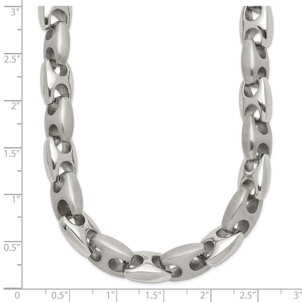 Chisel Stainless Steel Brushed and Polished 20 inch Necklace