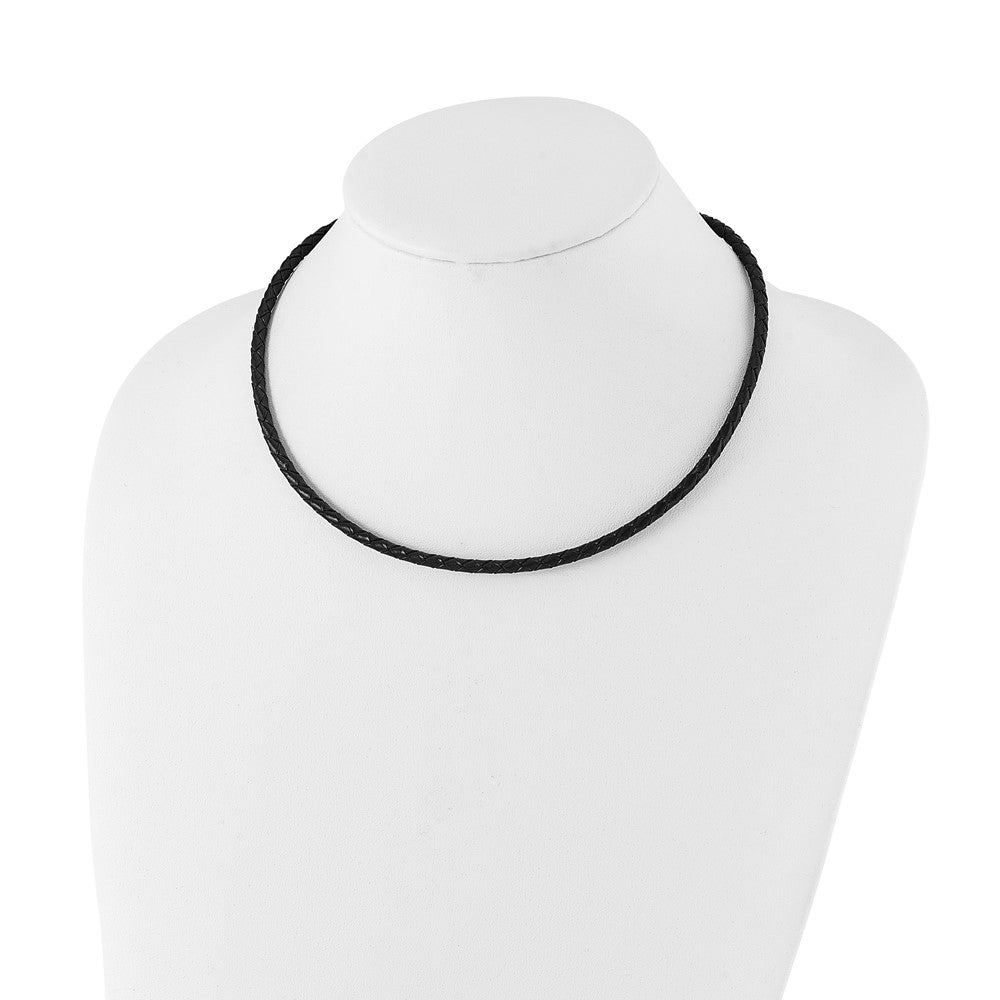 Chisel 4mm Genuine Leather Weave 18 inch Necklace