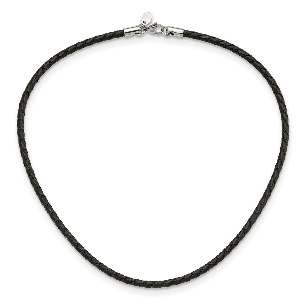 Chisel 4mm Genuine Leather Weave 18 inch Necklace