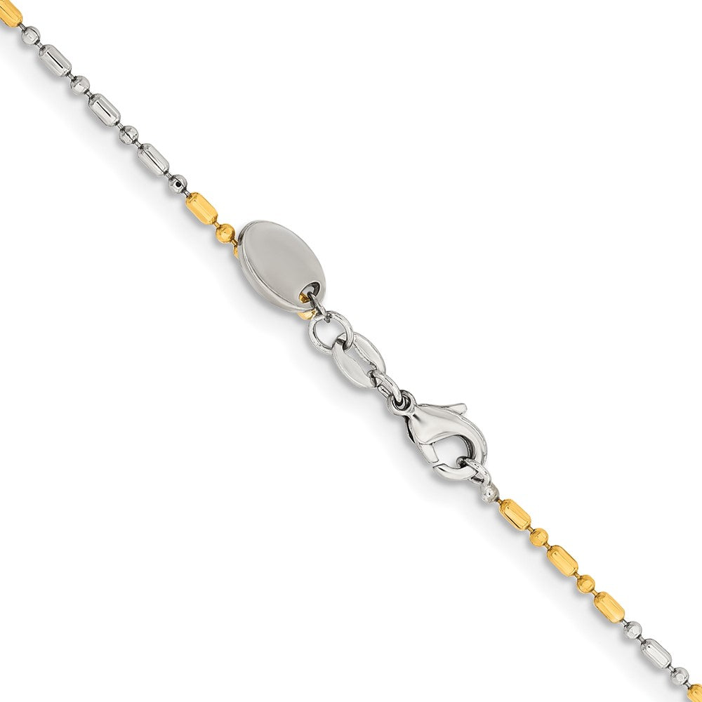 Chisel Two-tone Brass 1.2mm 16 inch Fancy Chain