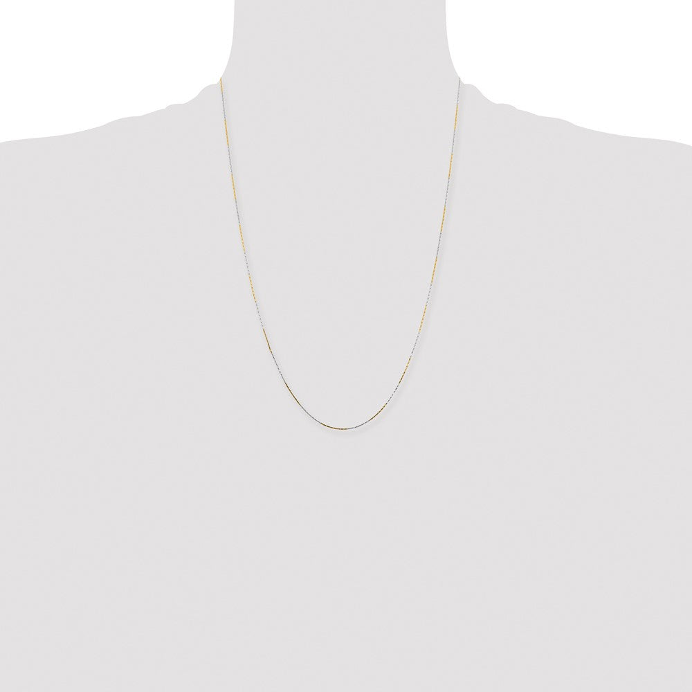 Chisel Two-tone Brass 0.85mm 24 inch Fancy Chain