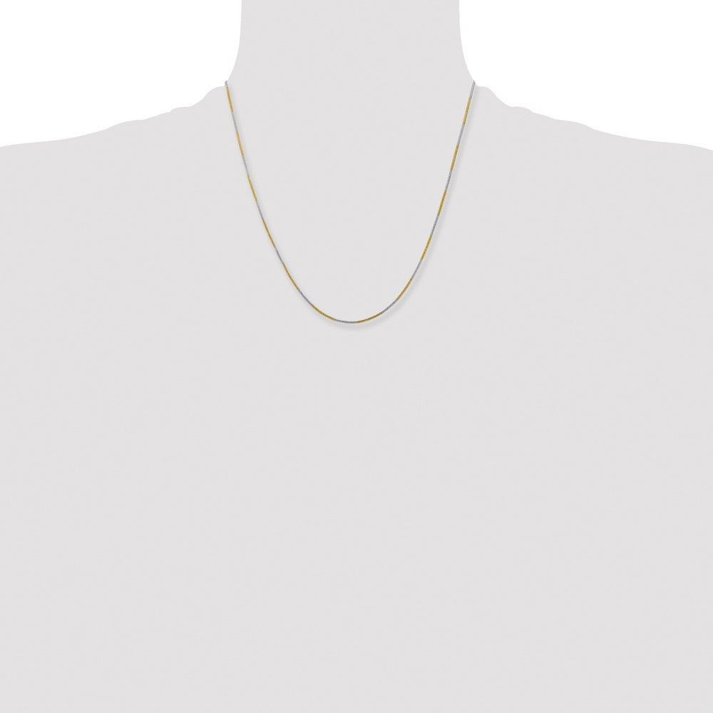 Chisel Two-tone Brass 1.00mm 20 inch Snake Chain