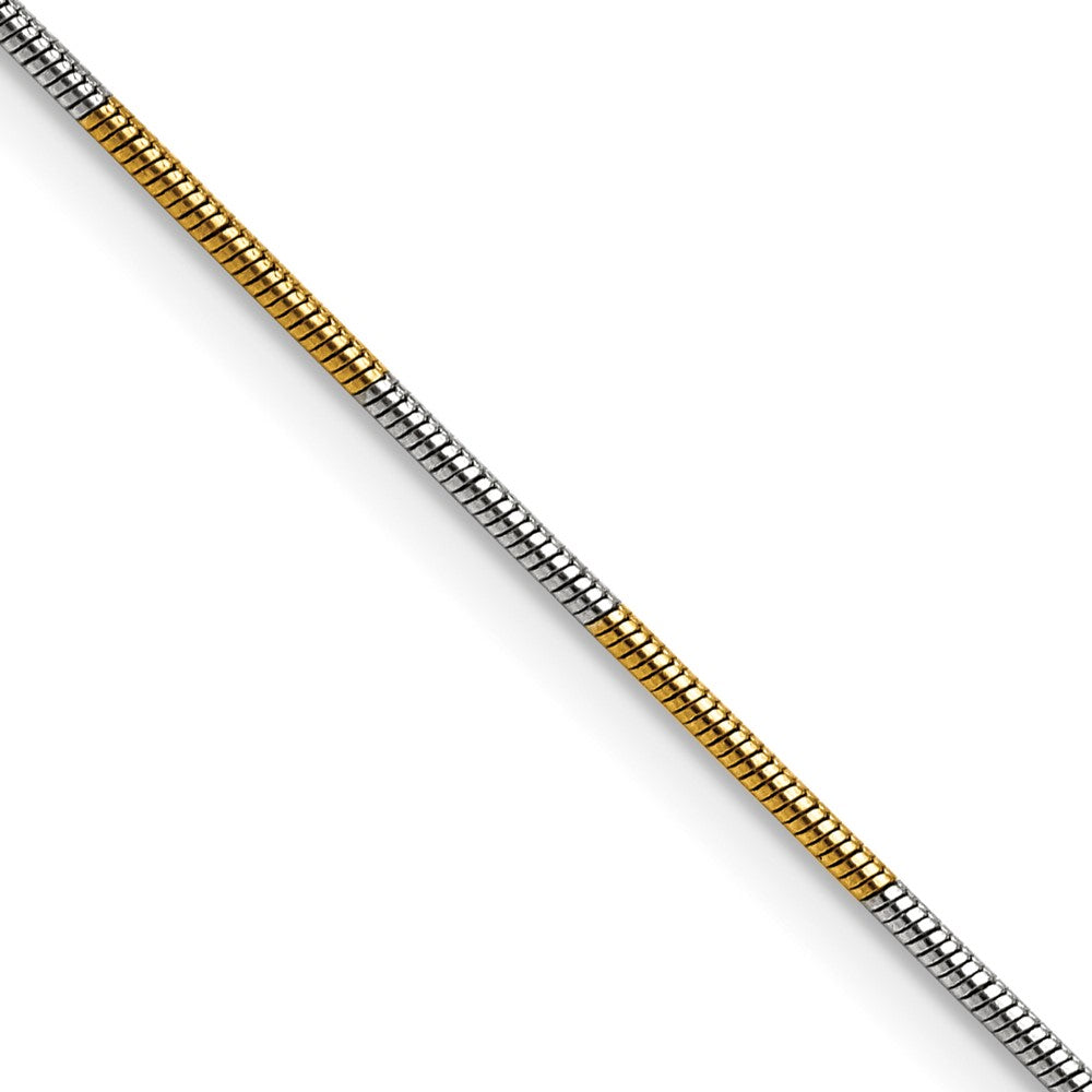 Chisel Two-tone Brass 1.00mm 16 inch Snake Chain