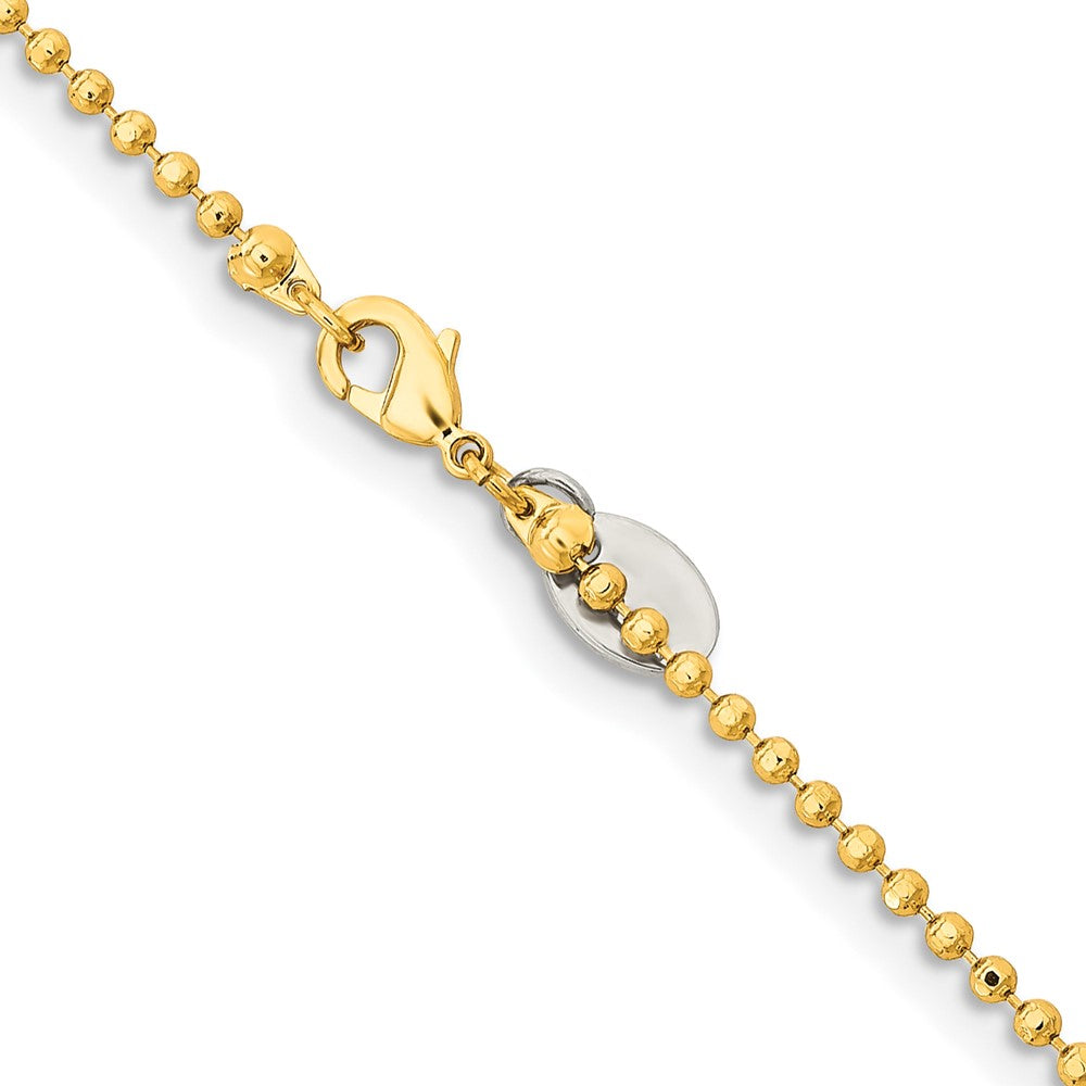 Chisel Gold-tone Brass 2.00mm Plated 24 inch Ball Chain