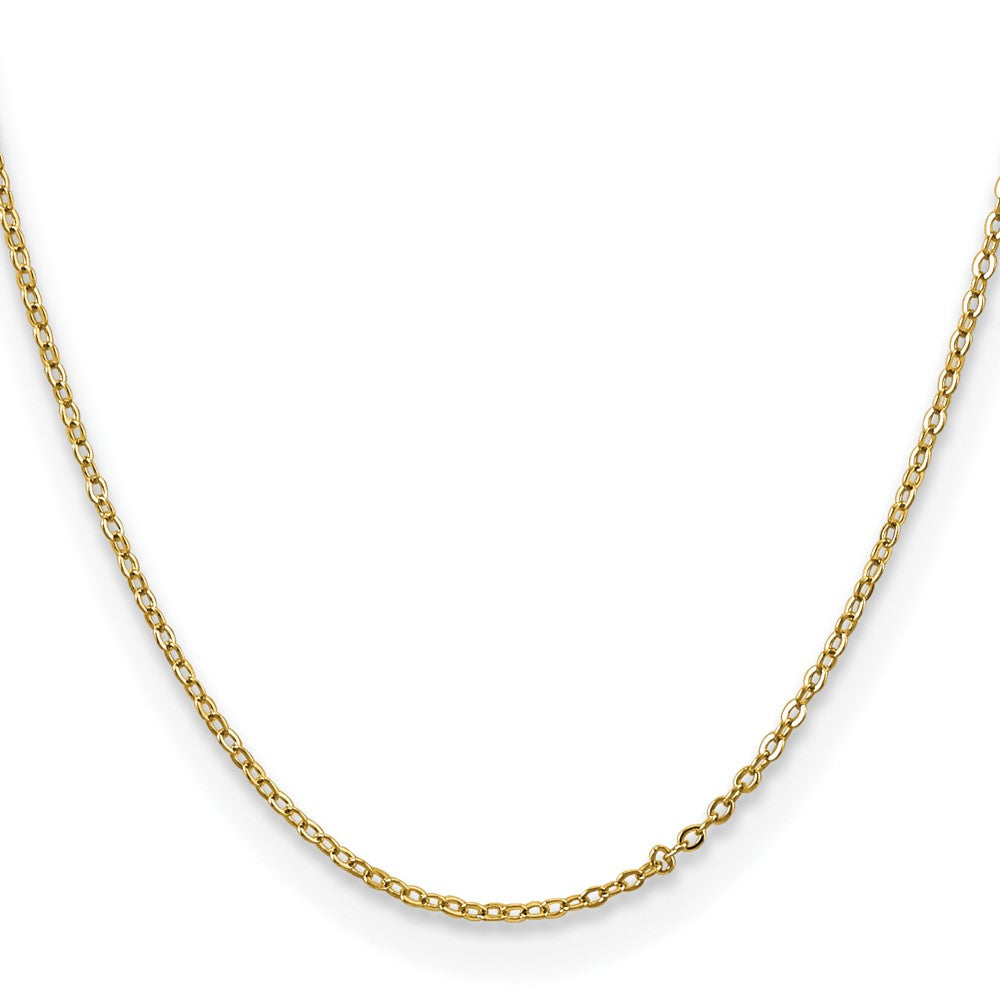 Chisel Gold-tone Brass 1.70mm Plated 24 inch Rolo Chain