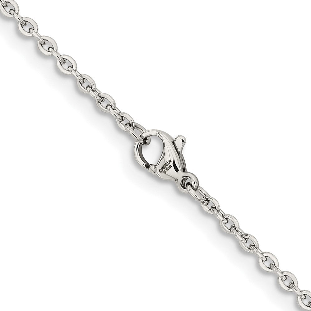 Chisel Stainless Steel Polished 2.3mm 22 inch Cable Chain