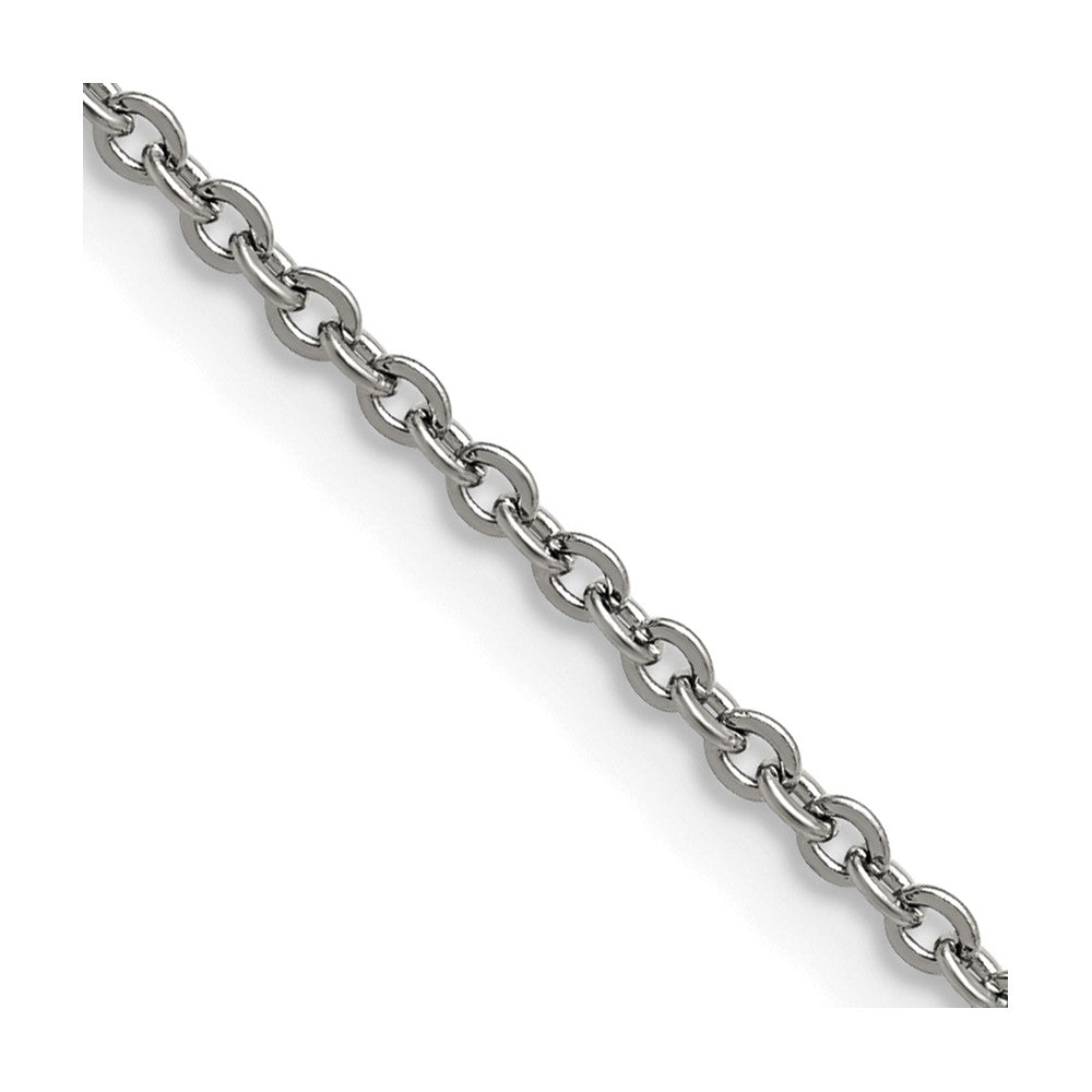 Chisel Stainless Steel Polished 2.3mm 16 inch Cable Chain