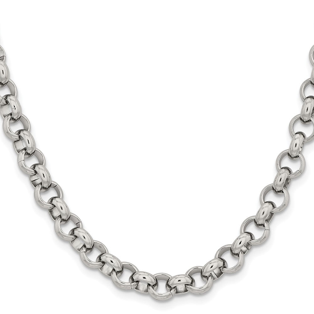 Chisel Stainless Steel Polished 8mm 24 inch Rolo Chain