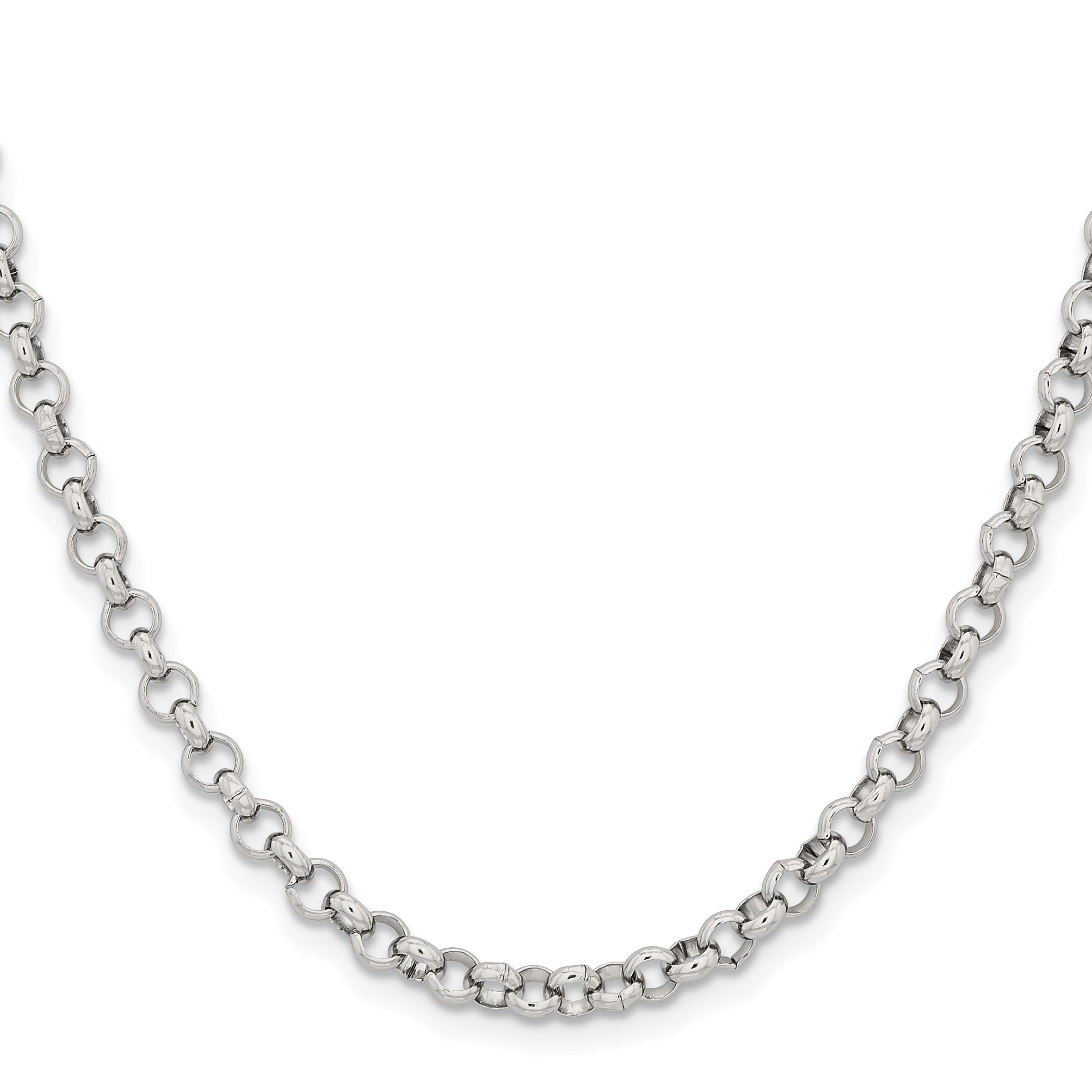 Chisel Stainless Steel Polished 4.6mm 24 inch Rolo Chain