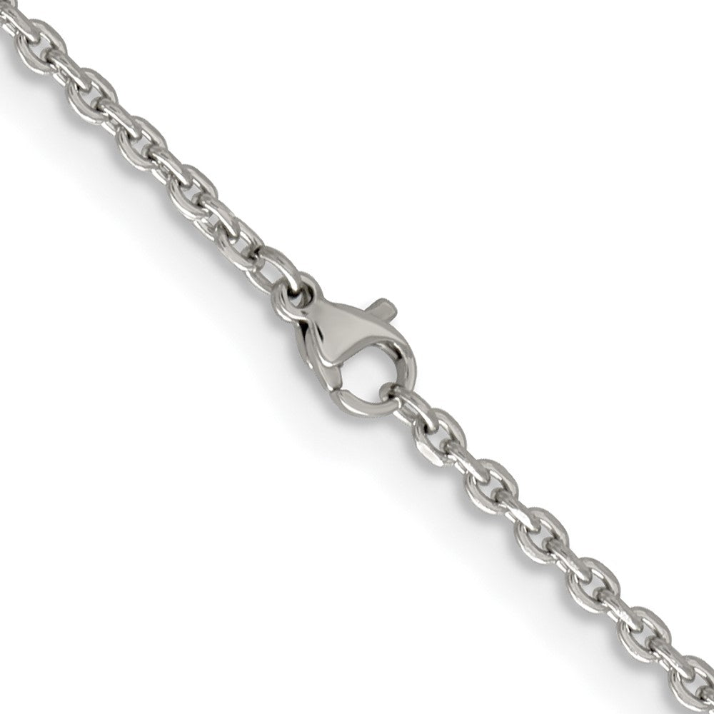 Chisel Stainless Steel Polished 2.7mm 24 inch Cable Chain