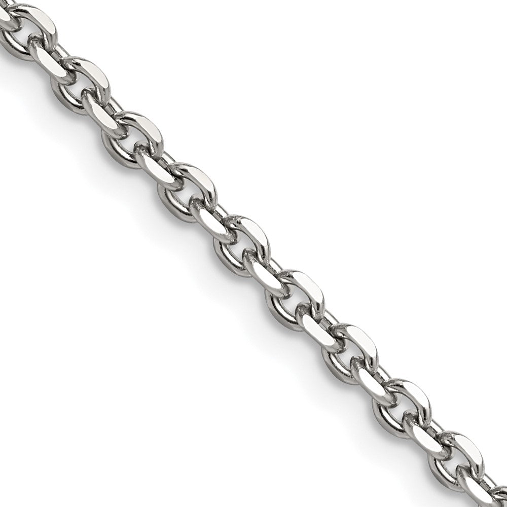 Chisel Stainless Steel Polished 3.4mm 18 inch Cable Chain