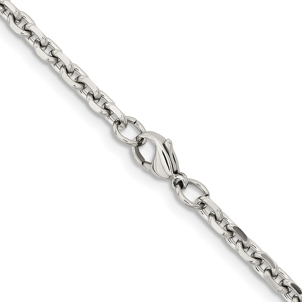 Chisel Stainless Steel Polished 4.3mm 24 inch Cable Chain