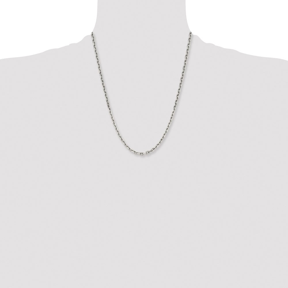 Chisel Stainless Steel Polished 5.3mm 22 inch Cable Chain