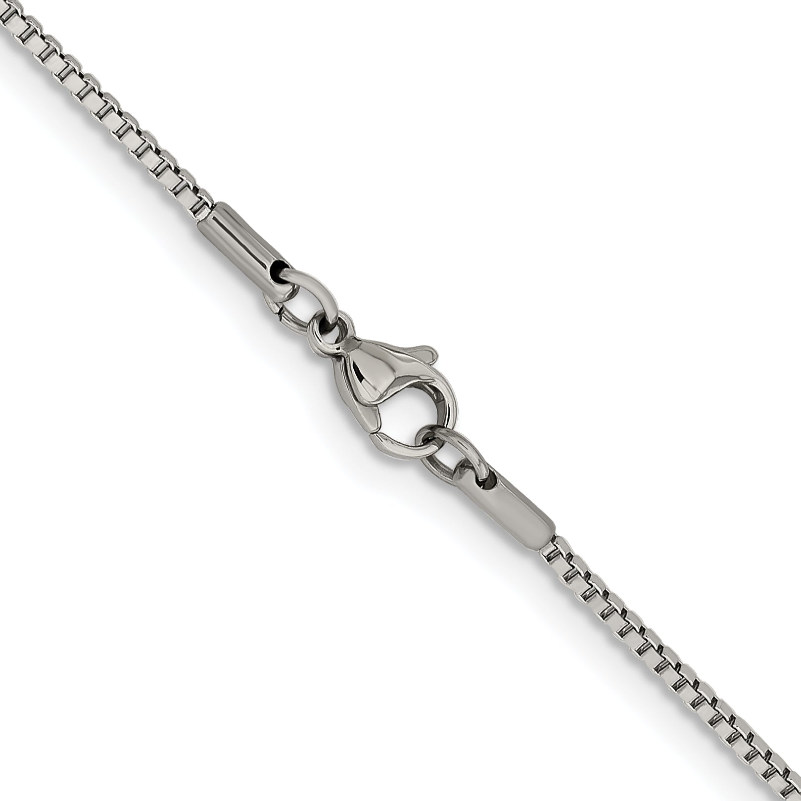 Chisel Stainless Steel Polished 1.5mm 18 inch Box Chain